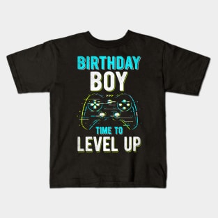 Birthday Boy Level Up Video Game Birthday Party Gift Boys Kids T-Shirt